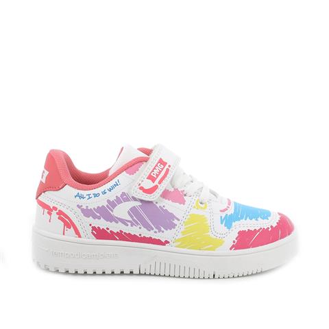 SNEAKER DA BAMBINA BIANCO-MULTICOLOR